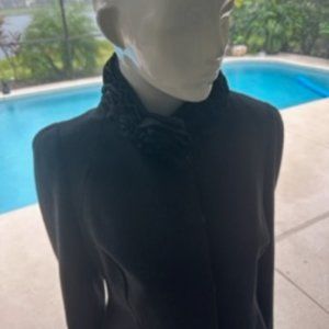 VINTAGE Designer Armani Collezioni Coat Grey size 50 Made in Italy 100% Wool